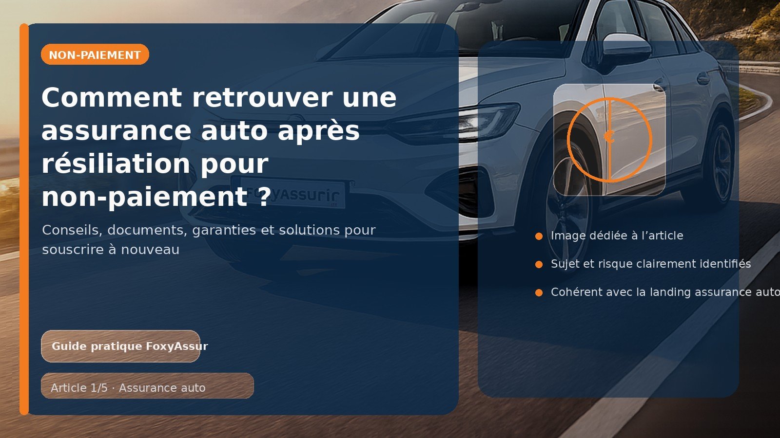 Comment retrouver une assurance auto après résiliation pour non-paiement ?